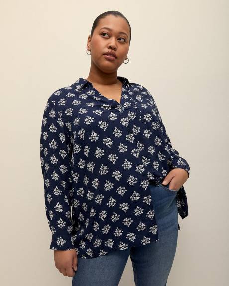 Responsible, Challis Buttoned-Down Tunic Blouse