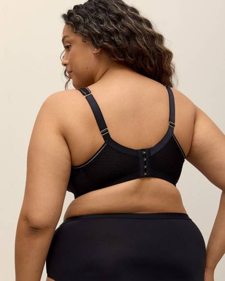Black Wireless Padded T-Shirt Bra with Lace - ti Voglio