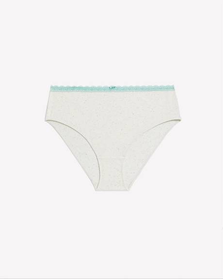 Culotte échancrée en coton avec taille en dentelle - ti Voglio
