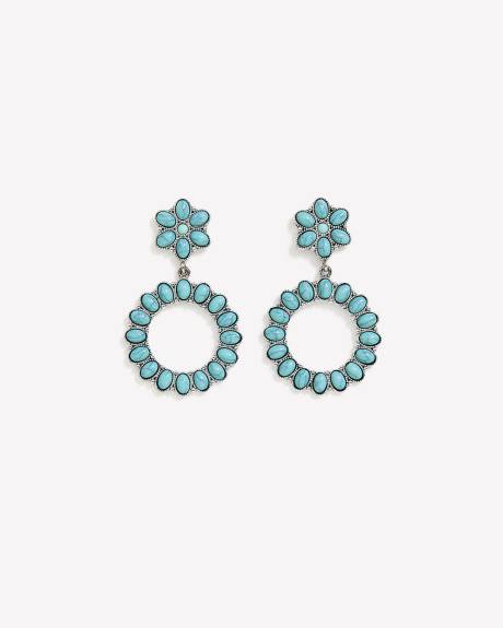 Boucles d'oreilles anneaux ornées de billes