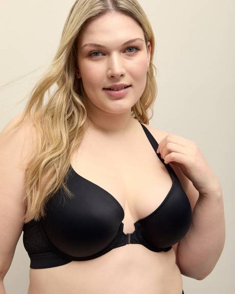 Plunge Front-Closure Underwire Bra with Racer Back - Déesse Collection