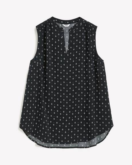 Blouse tunique sans manches, tissu responsable