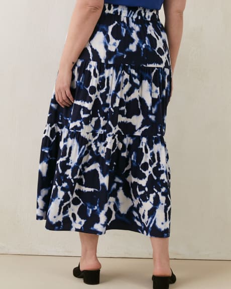 Responsible, Tiered Maxi Skirt, Tie Dye Print