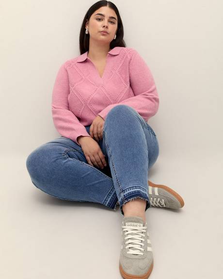 Jean usé à jambe étroite, coupe 1948, délavé moyen, tissu responsable - d/C JEANS