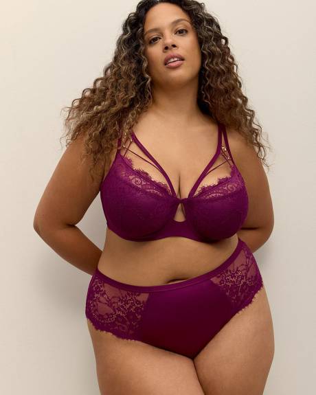 Cheeky Brief with Lace and Peekaboo Strings - Déesse Collection