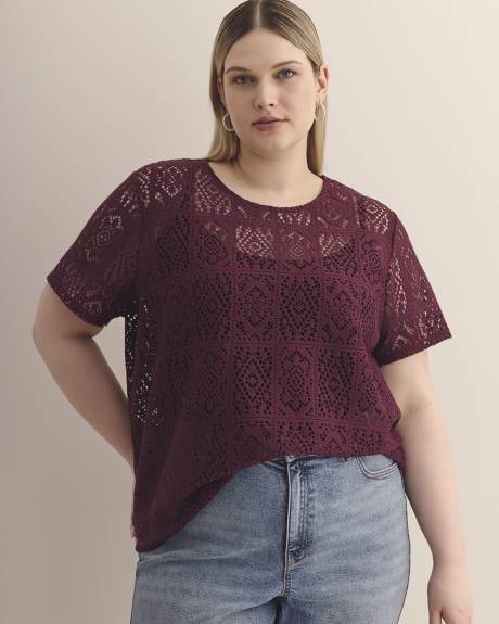 Crochet Short-Sleeve T-Shirt