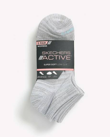 Low-Cut Super Soft Socks, Set of 5 - Skechers