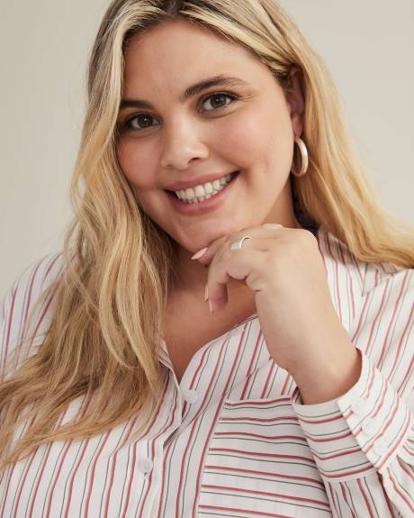 Pinstripe Poplin Buttoned Down Shirt
