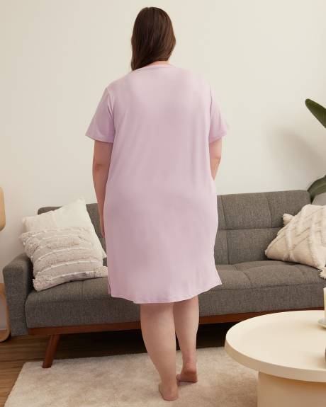 Heart-Print Short-Sleeve Sleepshirt - ti Voglio