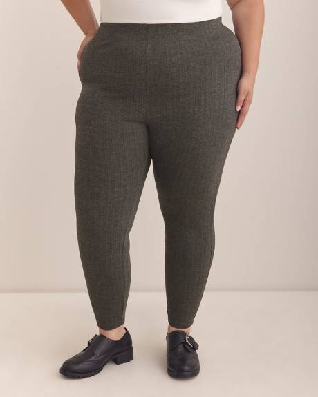 Legging gris à chevrons texturés