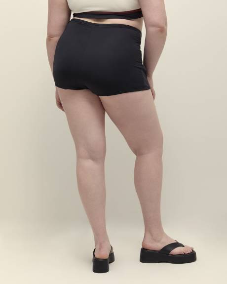 Skirted Boy Short Bikini Bottom with Ring - Bleu by Rod Beattie