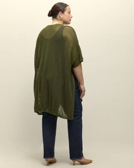 Open Stitch Knit Cape