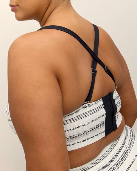 Striped Twisted Bandeau Bikini
