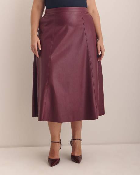 A-Line Faux-Leather Maxi Skirt
