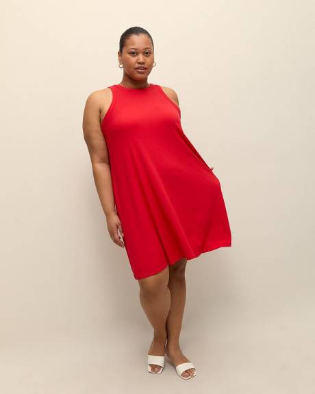 Responsible, Sleeveless Swing Halter Dress with Pockets