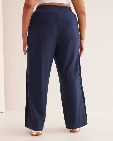 Velvet and French Terry Wide-Leg Pant - Active Zone