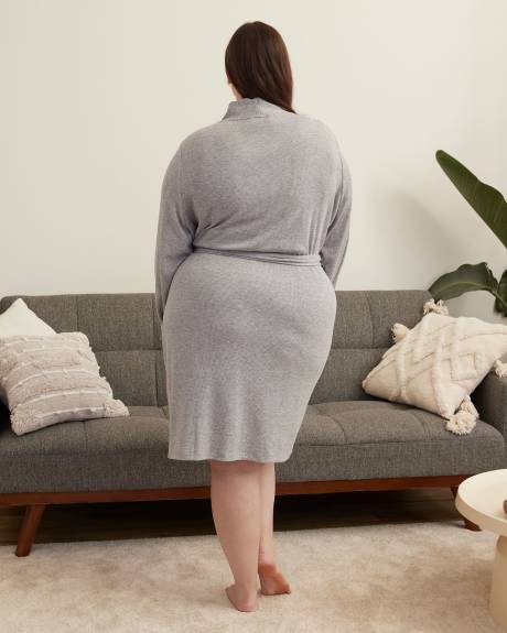 Grey Waffle Knit Robe - ti Voglio