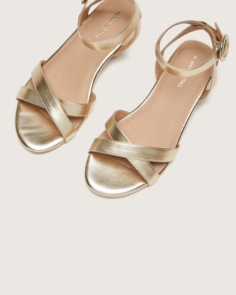 Extra Wide Width, Criss-Cross Ankle-Strap Sandals
