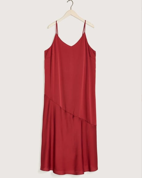 Satin Sleeveless Midi Dress - Addition Elle