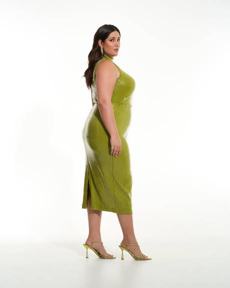 Sequins Knit Pull-On Pencil Skirt - Addition Elle