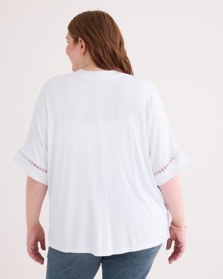 Responsible, Short-Sleeve Overpiece with Decorative Trim