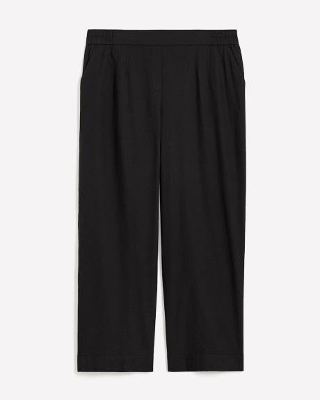 Linen Blend Wide Leg Pant
