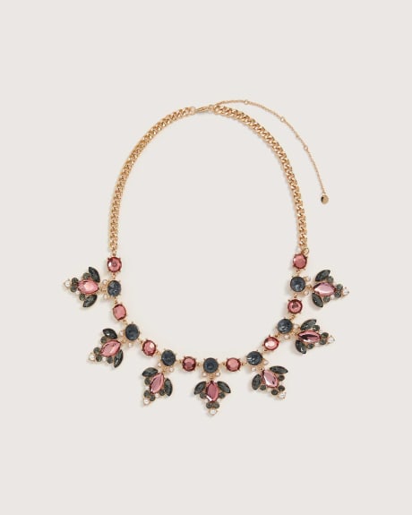 Short Statement Necklace With Stones - In Every Story