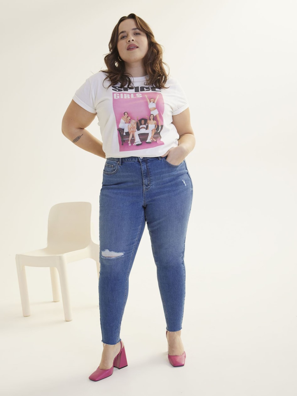 T-shirt License à col rond avec imprimé des Spice Girls
