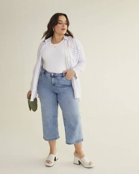 Camisole côtelée à encolure licou