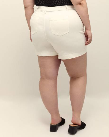 Responsible, Curvy-Fit Enbroidered Denim Shorts - d/C JEANS