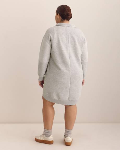 Heather Grey Ottoman Mock-Neck Sweatshirt Dress - Active Zone Heather Grey Ottoman Mock-Neck Sweatshirt Dress - Active Zone