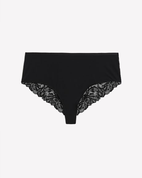 Sexy Black Cheeky Panty with Lace Back - Déesse Collection