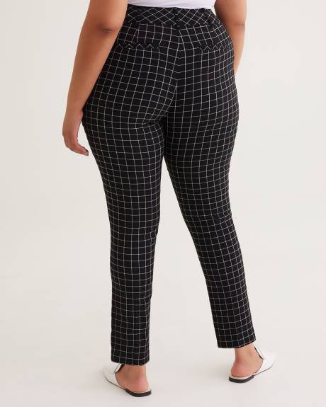 Skinny-Leg Savvy Fit Pant Windowpane Pattern - PENN. Essentials