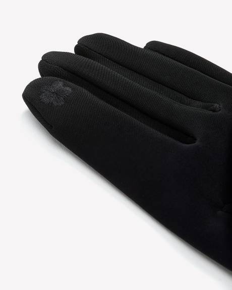 Black Scuba Gloves with Decorative Wrist Chain