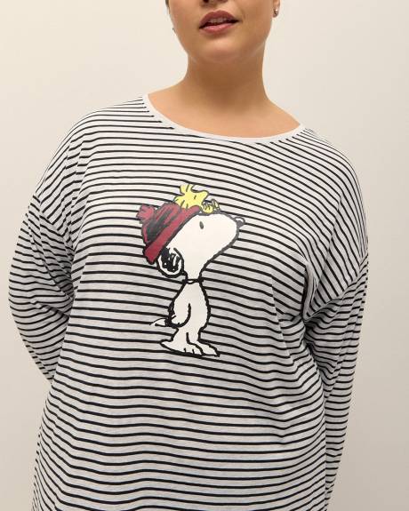 Chemise de nuit de Snoopy avec manches longues - ti Voglio
