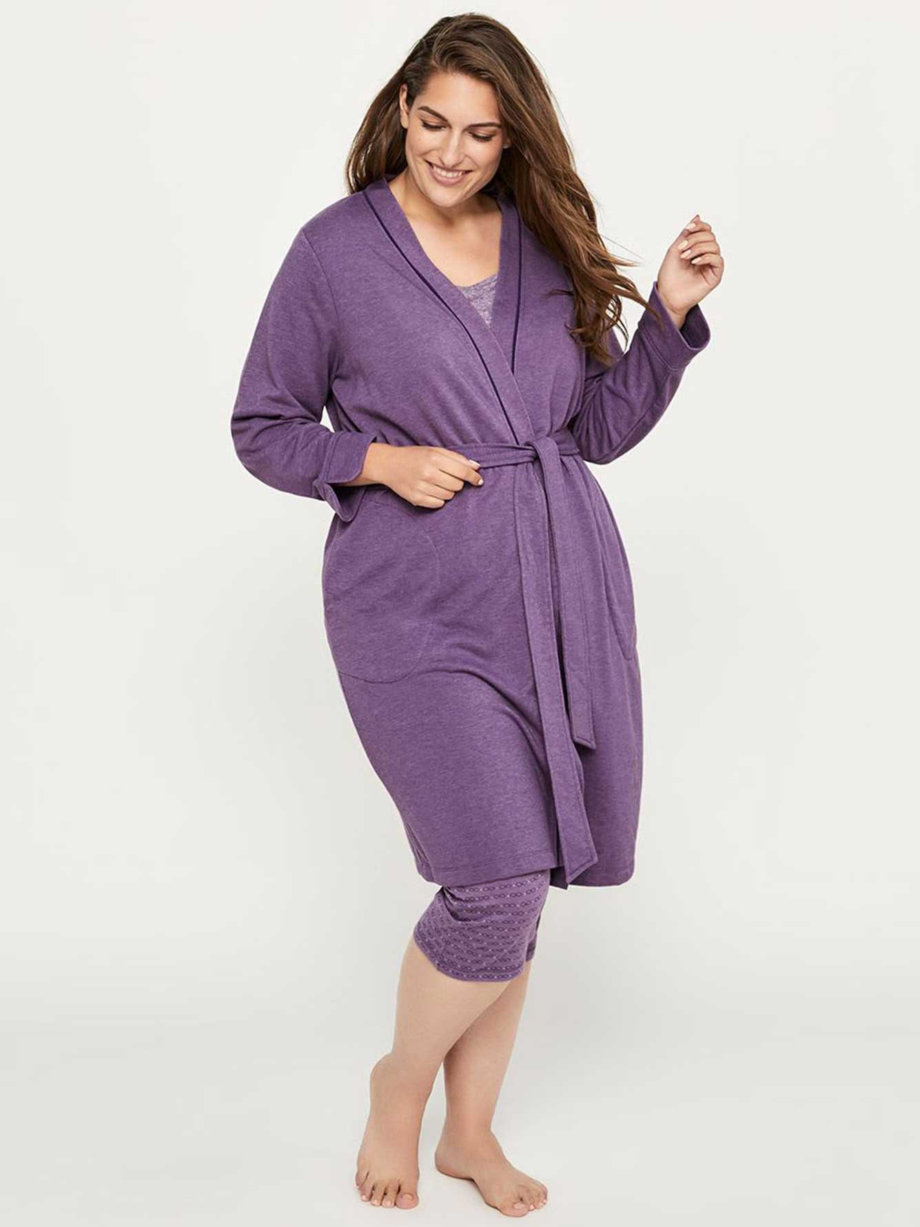 Robe de chambre unie en molleton avec ceinture ti Voglio Penningtons