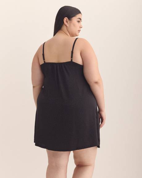 Satin Microfibre Nighty with Lace Details - Déesse Collection