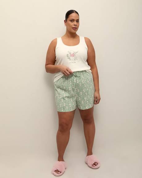 Ribbed Pyjama Cami with Winnie the Pooh - ti Voglio