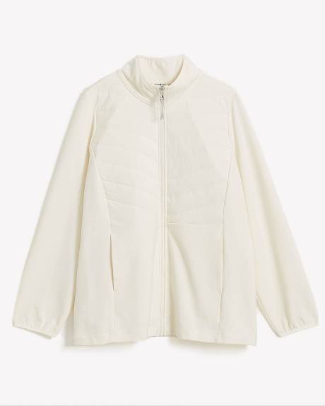 Manteau zippé en molleton avec devant matelassé - Active Zone