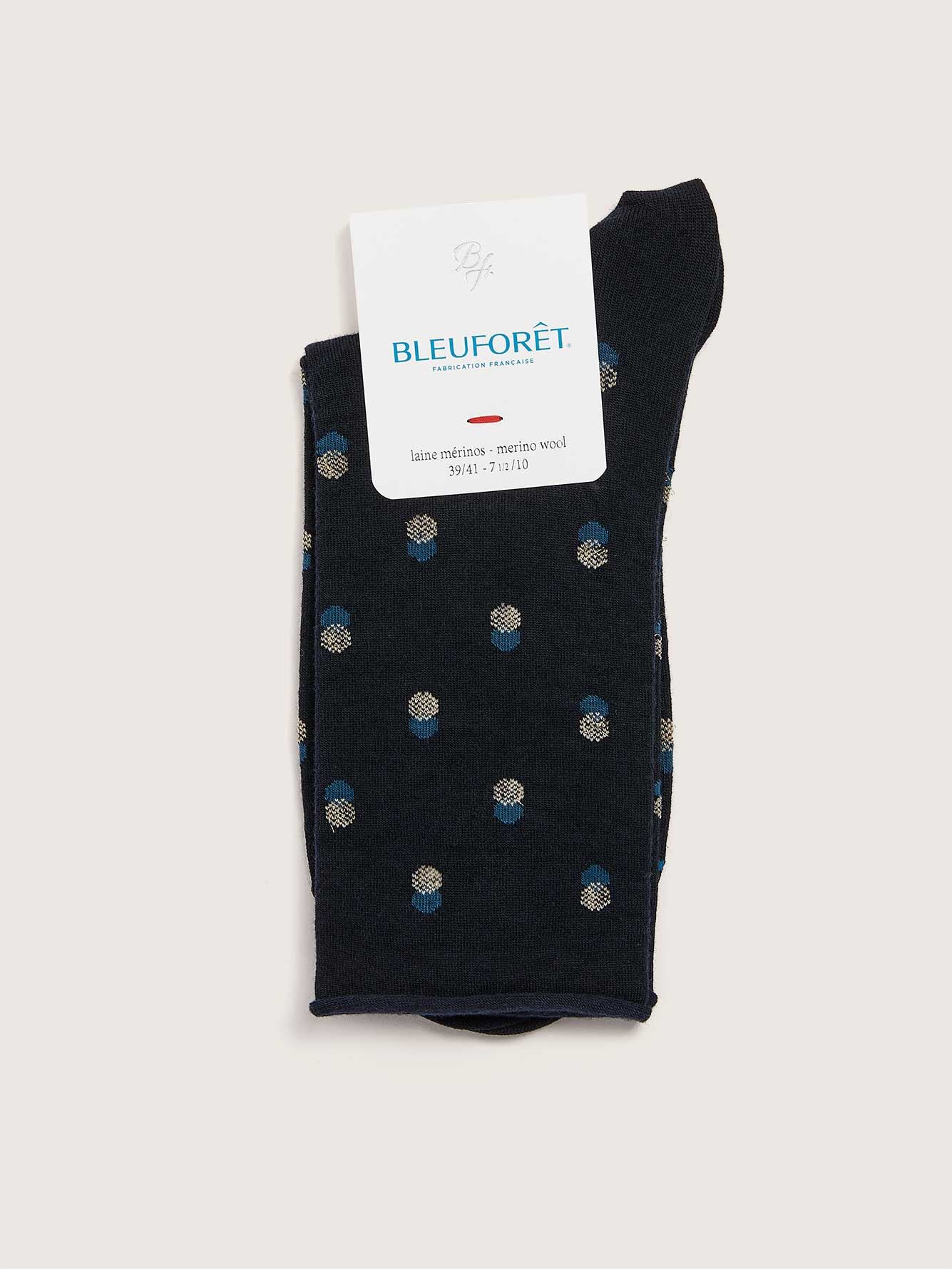 Printed Wool Socks - Bleu Forêt | Penningtons