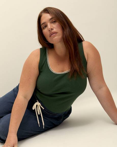 Scoop Neck Ribbed Knit Tank Top - PENN. Essentials
