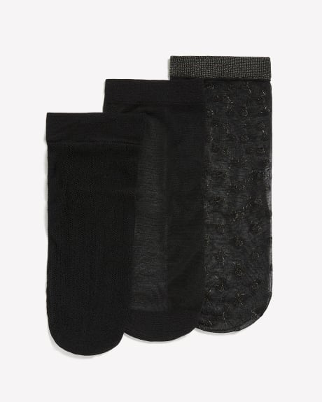 Black Nylon Socks, Set of 3