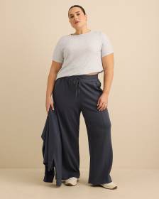 Pantalons en tissu scuba taille haute &agrave; jambe &eacute;vas&eacute;e, tissu responsable - Active Zone