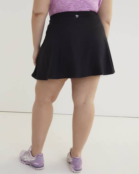 Responsible, Black Knit Skort with Crossover Waistband - Active Zone
