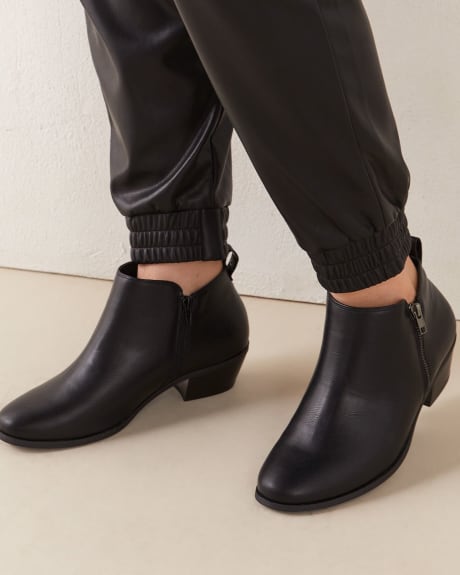 Extra Wide Width Ankle Bootie With Zipper - Addition Elle