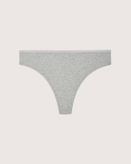 Culotte tanga en jersey chiné - tiVOGLIO