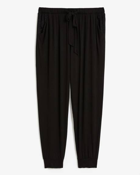 Responsible, Black Knit Pyjama Jogger Pant - ti Voglio