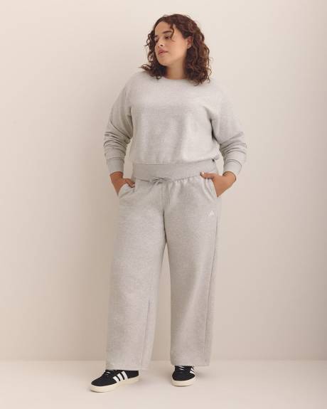 Heather Grey Feel Cozy Sweatshirt with Small Logo - adidas