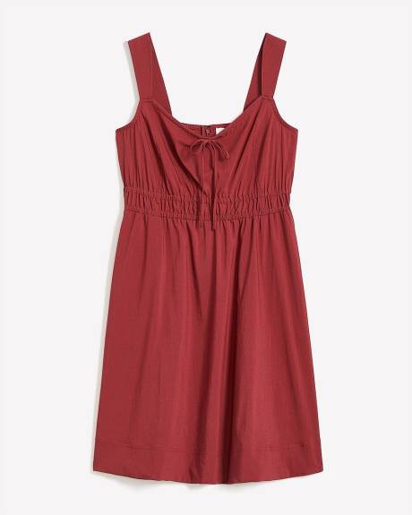 Robe rouge sans manches cintrée et évasée - Addition Elle