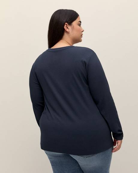 Boyfriend-Fit Ribbed Tee - PENN. Essentials